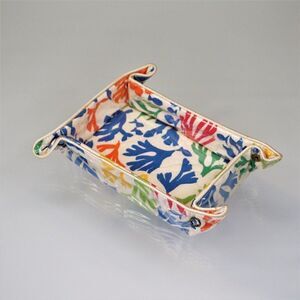 Valet Tray Jewelry Trinket Dish Beach Ocean Corals Theme Vintage Polyvinyl